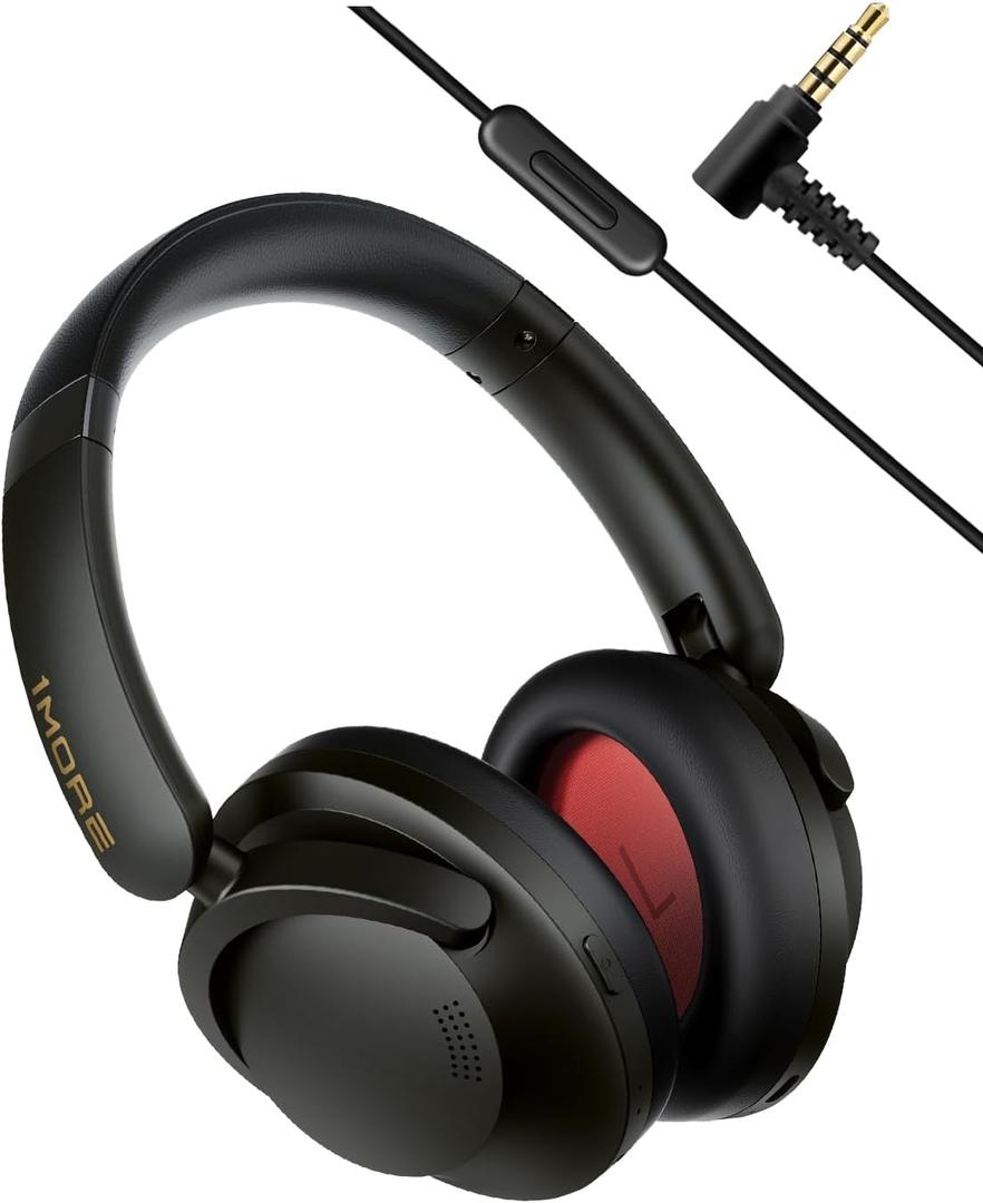 1MORE SonoFlow-Pro Noise Cancelling Headphones - HQ51 Over Ear Bluetooth Headphones with LDAC for Hi-Res Wireless Audio,100H Playtime, Bluetooth 5.4, QuietMax ANC, Comfortable Fit (Matte Gray)