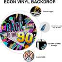 Allenjoy Back to 90S Party Birthday Decorations Set - 13 Piece Kit with 59"x35" Backdrop, 12 Photo Booth Props, Decor Supplies, Favors for Men Women Boyfriend Girlfriend Husband Wife