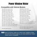 Power Window Lift Motor Compatible with Chevy Tahoe, Avalanche, Silverado, GMC Yukon, Sierra 1500 2500 3500, Front or Rear Left Driver Side, 742-122