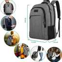 MATEIN Travel Laptop Backpack, Business Anti Theft Slim Sturdy Laptops Backpack Personal Item Bag, Water Resistant College School Computer Bag Gift for Men & Women Fits 15.6 Inch Notebook, Grey