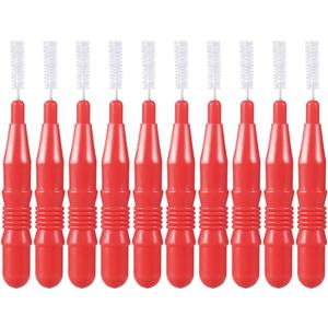 4 x Didiseaon 50 Pcs Interdental Brush for Braces, Disposable Braces Flossers Toothpick Teeth Flossing Head Oral Hygiene Flosser Toothpick Soft Cleaning Tool (1 Count (Pack of 1), Red)