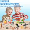 Ocean Animals Toys for Kids 3-5, 28 Pack Plastic Sea Animals Figurines Whale Fish Turtle, Educational Sea Creature Shark Toys Ocean Diorama Kit for Boys Girls