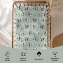 Vintage Mallard Duck Baby Crib Sheets for Boy Girl 28"x52" Hunting Duck Green Leaves Soft Snug Fitted Crib Mattress Cover Wild Duck Animal Baby Sheet for Standard Crib & Toddler Mattress Pad (One size)