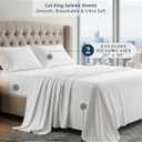 LANE LINEN 100% Egyptian Cotton California King Sheet Sets, Soft & Comfy Luxury Hotel Like Thick Fully Elasticized Bed Sheets, No Pill Fade Resistant Oeko Tex Certfied Cal King Sheets - White