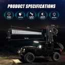Auxbeam LED 52 Inch 300W Lights Bar, Super Bright 30000LM Off Road Driving Lamp, 5D Lens Double Row Spot Flood Combo Fog Waterproof Light with Wiring Harness for Pickup Trucks SUV ATV UTV Boat
