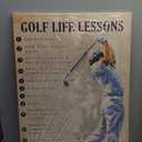Vintage Golf Poster Quotes Wall Art Motivational Canvas Inspirational Pictures Print Art Education Golf Painting Decoration for Guys Christmas Gift Framed 16x24 inch(40x60cm)