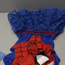 Marvel Spider-Man Girls Hooded Tulle Cosplay Dress for Toddler and Big Kids (4T, Red/Blue)