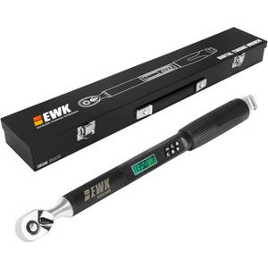 EWK 3/8" Drive Digital Angle Torque Wrench 5-100 ft-lbs (6.8-135 Nm), with LED Display & Audible Buzzer, for Small Car Repairs