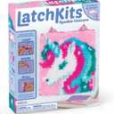 LatchKits Latch Hook Kits for Kids  Kids Crafts, Arts and Crafts, Yarn Art, Wall Hanging & Mini-Rugs, Craft Supplies, Pre-Cut Yarn, Easy Pattern, Hook Included, Arts & Craft, Ages 6+, Unicorn