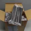 Gerrii 1000 Pcs Black Individually Wrapped Straws 10" Extra Long 6 mm Plastic Drinking Straws Disposable for Party Restaurant Home Milkshakes Coffee Juice Beverage Smoothie