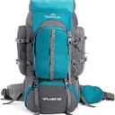Tripole Walker 65 Litres Rucksack | Internal Frame With Metal Rod | Rain Cover | Bottom Opening | Laptop Section (Sea Green)