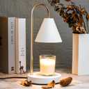 Candle Warmer Lamp with Timer, Electric Lamp Candle Warmer White, Birthday Gifts for Women, Bedroom Western Home Decor, Dimmable Wax Melt Warmer for Scented Wax