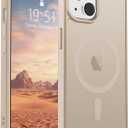SUPFINE Magnetic for iPhone 15 Case(Compatible with MagSafe)(Military Grade Drop Protection) Slim Translucent Matte Shockproof with Anti-Fingerprint Phone Case,Desert Gold