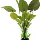 ALEGI Silk Aquarium Plants, 12 Inch Artificial Silk Plants Decorations for Fish Tank,Aquarium Dcor Plastic Plants (Green, 2 Pack)