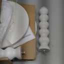 Fultyle Round Side Table, Small Drink Table for Small Spaces, Modern Accent End Table Nightstand with Solid Wood Leg for Living Room, Bedroom, Corners, and Office (White)