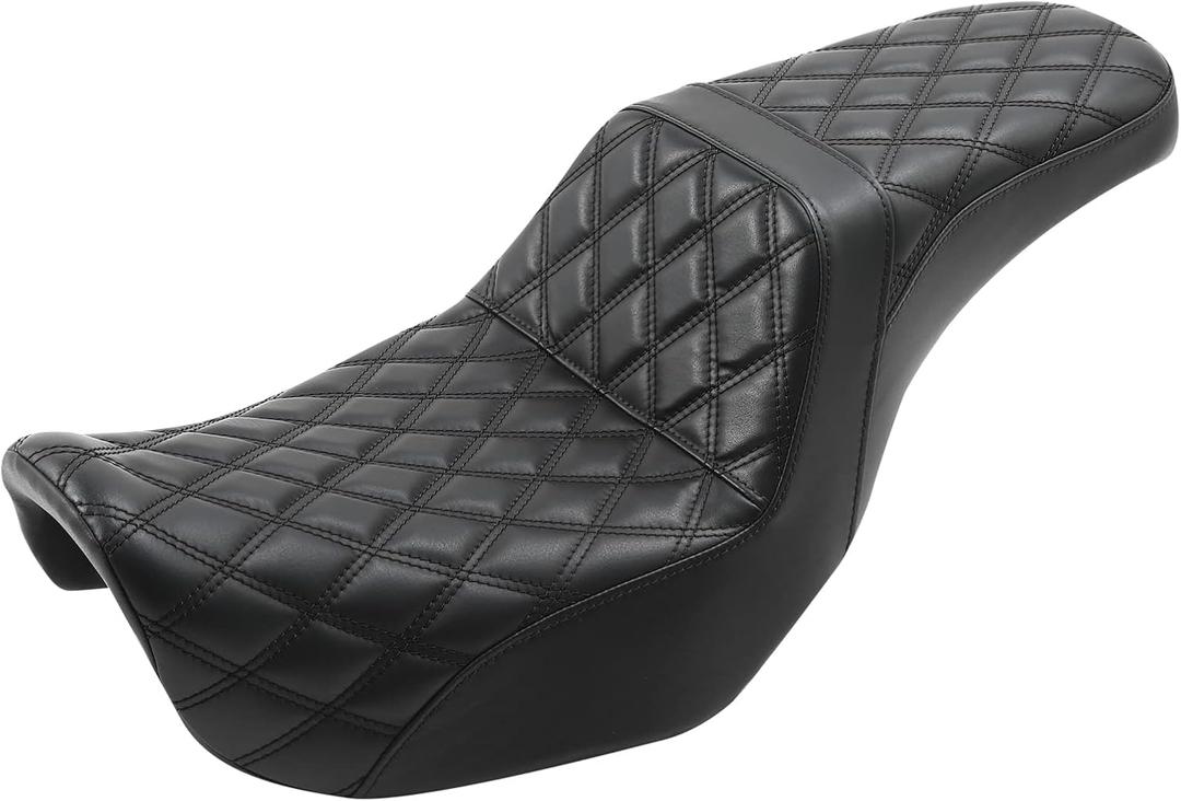 Motocycle Seat Driver & Passenger Seat Fit for Harley Dyna Wide Glide Low Rider Street Bob Fat Bob FXDF Super Glide Custom FXDC 2006-2017 Switchback Back Stitching