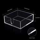 Acrylic Cocktail Napkin Holder for Table, Clear Beverage Napkin Holder Square Rectangle for Dinner, Kitchen, Bathroom, Restaurant, Bar (2 Pieces, 5.5 x 5.5 Inch)