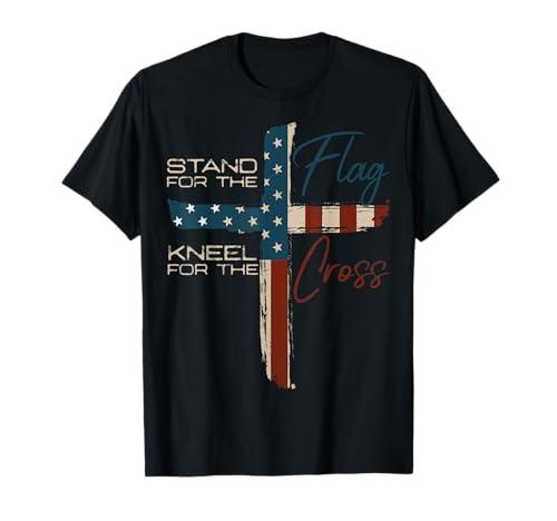 USA Flag Religious Quote 4th of July Christian Faith T-Shirt, S