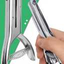 Hole Punch 1/8 Inch, Heavy Duty Single Hole Punch, Paper Card Portable Handheld Long Hole Puncher Single 2 Inch Reach Deep for PVC Paper ID Cards Plastic Cardboard (1/8"-3mm Hole)
