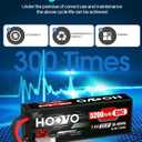 HOOVO 7.4V 5200mAh 80C 2S Lipo Battery Hard Case with EC3 Plug for Popular RC Car RC Helicopter Quadcopter UAV Drone FPV Tracxas Slash Buggy Team Associated(2 Packs)
