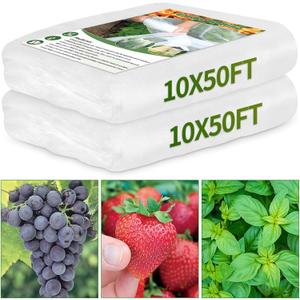 Garden Netting 10x50FT 2 Pack Ultra Fine Mesh, Insect Barrier Bird Netting for Garden Protection, Insect Bug Netting Garden Net for Protecting Plants Vegetables Flowers Fruits