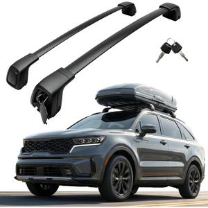 Snailfly Aluminum Roof Rack Cross Bars Fit for 2021-2026 KIA Sorento & Sorento Hybrid with Flush Side Rails, Aerodynamic Rooftop Cargo Carrier Luggage with Anti-Theft Lock (Non-X-LINE)
