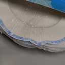 Fanquare Blue Dinner Set, 11-Inch Scalloped Porcelain Plates, Microwave Safe, Service for 4