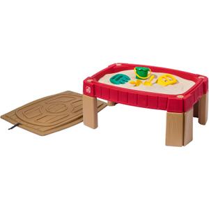 Step2 Naturally Playful Sand Table, Kids Sand Activity Sensory Table, 5 Piece Accessory Kit, Toddler Summer Outdoor Toys, 2+ Years Old, Medium