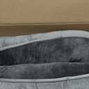Spotted Play Orthopedic Dog Bed with Sides - Dog Sofa Beds for Medium Dogs, Supportive Foam Pet Couch Bed with Washable Removable Cover, Waterproof Lining and Non-Slip Bottom, Grey - M