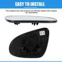 Compatible With Toyota Corolla 2014 2015 2016 2017 2018 2019, Passenger Right Side Mirror Glass, Heated Convex Side Rearview Mirror with Backing Plate