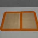 Silicone Baking Mat Set of 3, Silicone Baking Mats Cookie Sheet, Non-Stick Mats for Baking, Easy Clean & Reusable Oven Baking Sheet for Making Macaroons, Cookies (3 Pcs (2 Half & 1 Quarter Sheets), Orange)