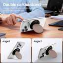 ORNARTO Vortuxe for MagSafe Phone Grip with Kickstand, Soft Liquid Silicone Finger Loop Grip, Phone Ring Holder for Back of Phone, Premium Build & Comfy Touch, Latte