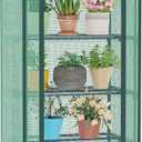 Greenhouse for Indoor Outdoor, Small Plastic Plant Green House 4-Tier Rack Stand Portable Greenhouses with Durable PE Cover for Seedling