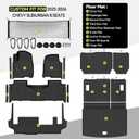Floor Mat Set for 2025 2026 Chevy Suburban/GMC Yukon XL 8 Seats