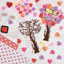 BeYumi Valentine Heart Trees Craft - 36Pcs Valentine's Day Religious Heart Trees Craft Kits Fall in Love with Jesus Ornaments DIY Thankful Love Party Supplies School Classroom Fun Activities for Kids