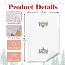 Pink Chinoiserie Christmas Kitchen Towels, Grandmillennial Christmas Dish Tea Towels, Blue White Xmas Tree Wreath Nutcracker Bell Decorative Hand Towels for Bathroom, 16x24 Inch Set of 4