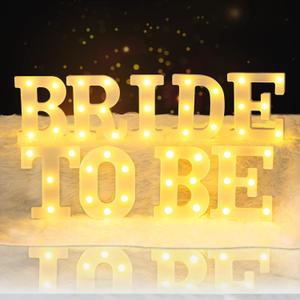 Bride to Be Sign Lights - 9Pcs LED BRIDE TO BE Letter Lights Box Set for Engagement Wedding Bridal Shower Accessories Backdrop Bachelorette Party Decorations DecorWarm White