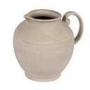 Creative Co-Op Stoneware Pitcher with Reactive Glaze, Cream