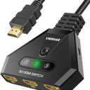 HDMI Switch 4K HDMI Splitter, Automatic HDMI Switch 3 in 1 Out with Pigtail HDMI Cable, 3 Ports HDMI Switcher Support HDCP 2.2 Full HD 4K 1080P 3D for Fire Stick Apple TV PS5 PS4 Xbox PC