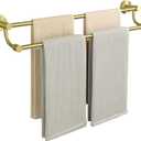 Alise Double Bath Towel Bars Towel Racks for Bathroom Lavatory,Wall Mount Towel Holder SUS304 Stainless Steel Towel Hanger Towel Rail,SUS304 Stainless Steel Brushed Gold 24 Inch,GOY4600-G