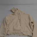 Avanova Women Los Angeles Graphic Drawstring Crop Hoodie Long Sleeve Drop Shoulder Pullover Sweatshirt, S