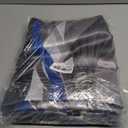 weesire Blue and Grey Blackout Curtains Modern Striped Decorative 100% Light Blocking Darkening Grommet Blue Curtain for Living Room Villa, Bedroom Gray and Blue 2 Panels Set, 52x63 Inches