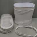 2 Pack 5 Gallon Bathroom Trash Can with Lid, Automatic Motion Sensor White Trash Can, Touchless Slim Waterproof Garbage Bin for Kitchen, Bedroom, Office, and Bathroom