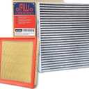 OIFILLIO Engine Cabin Air Filter for Grand Cherokee (2011-2021), Grand Cherokee WK (2022), Durango (2011-2025),For 3.6L 5.7L 6.4L Gas, 68079487AA&4861756AA (Not for 3.0L/ 6.2L/Diesel/Grand Cherokee L)