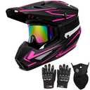 Youth Motorcross Helmet, Kids Dirt Bike Helmets, Motorcycle Helmets Off-Road Mountain Bike BMX MX ATV Helmet - DOT Approved (B-Pink, Small) NO ACCESSORIES