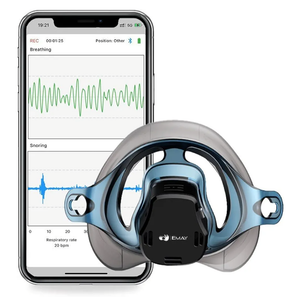 EMAY Sleep Breathing Monitor for Airflow Tracking | Record Breathing Continuously On The App | Monitor Sleep Quality and Respiratory Events | Generate Professional Sleep Report with Data Analysis