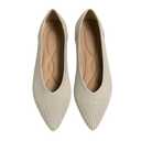 Women's Flats Shoes Pointed Toe Knit Ballet Comfortable Dressy Slip On Flat, 39, Beige