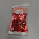 Red White Tinsel Foil Fringe Curtains - Circus Welcome Carnival Under the Top Birthday Baby Shower Graduation Party Backdrops Wedding Valentines Day Party Decor Photo Booth Backdrops Decorations