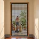 Hanging Screen Door, Fits 72" x 80" Door (Curtain Size 74'' x 81''), Gray
