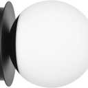 Wall Sconces, 1 Light Modern Globe Sconce in Matte Black, Wall Light for Bedroom Bathroom Living Room & Hallway Vanity Lighting, Ceiling Light Fixture